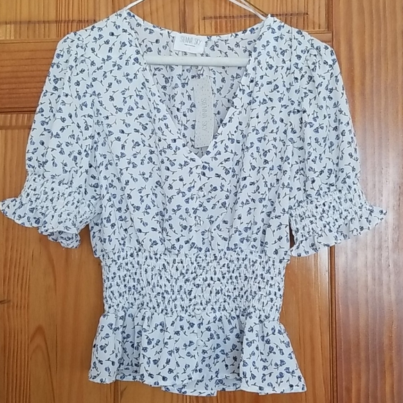 Sienna Sky Tops - Sienna Sky Floral Pattern Spring Blouse NWT